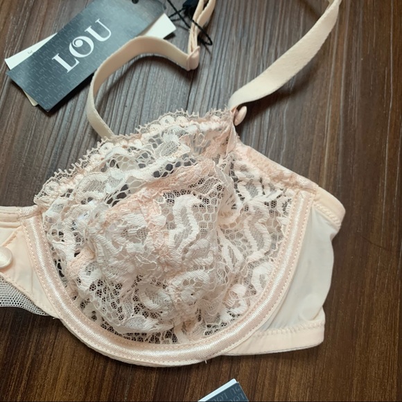 LOU Lace Bra and Underwear Set in Light Pink NWT - Picture 2 of 8